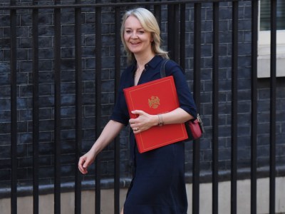 Liz Truss, the UK International Trade Secretary outside 10 Downing Street. Photo: Getty/Chris J Ratcliffe