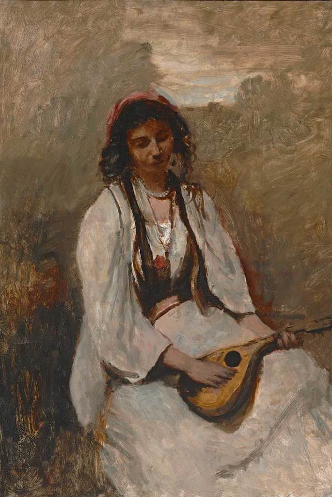 La bohémienne à mandoline assise (c. 1860s–70s), Jean-Baptiste-Camille Corot. High Museum of Art, Atlanta