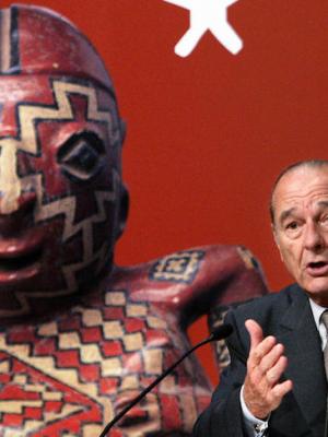 Jacques Chirac at the inauguration of the Musée du Quai-Branly in 2006.