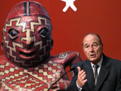 Jacques Chirac at the inauguration of the Musée du Quai-Branly in 2006.