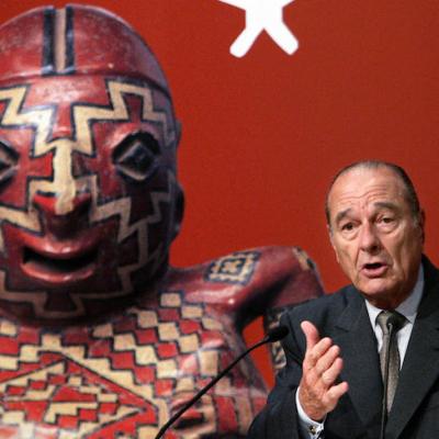 Jacques Chirac at the inauguration of the Musée du Quai-Branly in 2006.