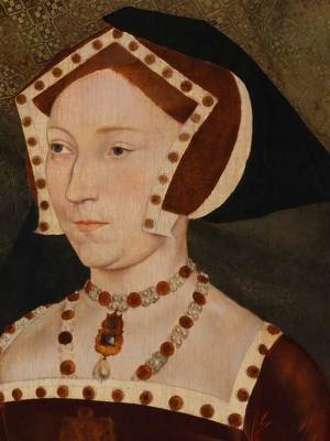 Jane Seymour (detail; c. 1537), after Hans Holbein the Younger.