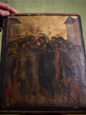 The Mocking of Christ, thought to have been painted by Cimabue, will be auctioned at Senlis on 27 October.