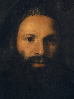 Portrait of Pietro Aretino (detail), (1527), here attributed to Titian. Kunstmuseum Basel