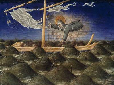 St Clare Rescuing the Shipwrecked (1455), Giovanni di Paolo di Grazia.