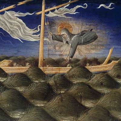 St Clare Rescuing the Shipwrecked (1455), Giovanni di Paolo di Grazia.