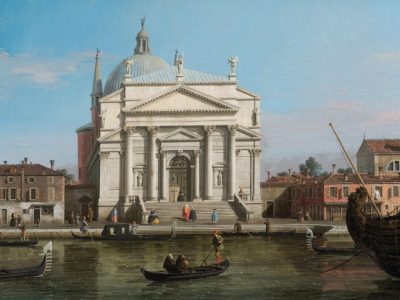 The Redentore, Venice (detail; c. 1746), Canaletto.