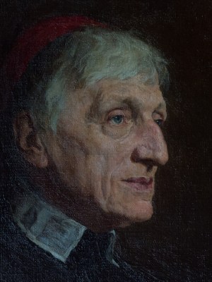 Detail of the portrait unveiled at Birmingham Oratory in 2019.