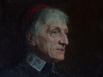 Detail of the portrait unveiled at Birmingham Oratory in 2019.