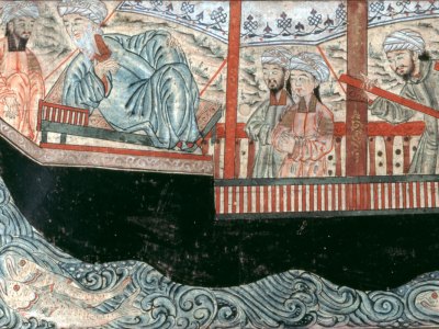 Noah’s Ark, from the Jami‘ al-Tawarikh of Rashid al-Din (MS 727), copy from 1314–15.