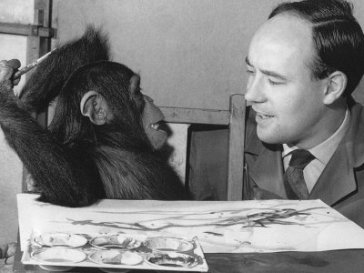 Congo with Desmond Morris in 1957.