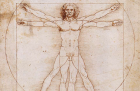 Vitruvian Man, Leonardo da Vinci, c. 1490, Gallerie dell'Accademia