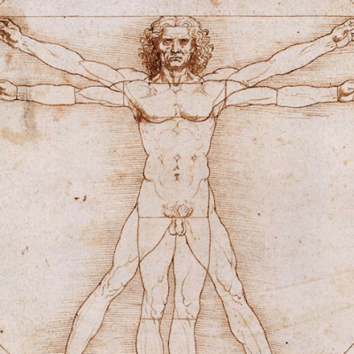 Vitruvian Man, Leonardo da Vinci, c. 1490, Gallerie dell'Accademia