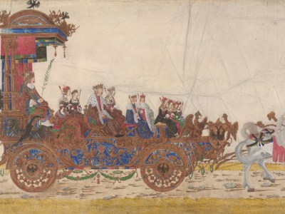 The triumphal car of the Emperor with his family (detail), from Triumphal Procession of Emperor Maximilian I (c. 1512–15), Albrecht Altdorfer. Albertina Museum, Vienna