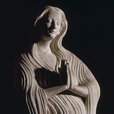 Limestone statue of Mary Magdalen (detail) (c. 1313), from the collegiate church at Écouis (Eure). Photo: © RMN-Grand Palais/Jean-Gilles Berizzi
