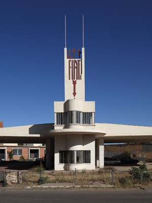 The Fiat Tagliero service station in Asmara, designed by Giuseppe Pettazzi and completed in 1938.