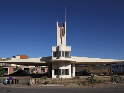 The Fiat Tagliero service station in Asmara, designed by Giuseppe Pettazzi and completed in 1938.