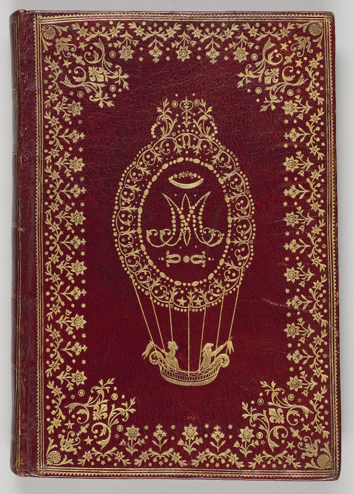 Binding ‘à la Montgolfière’ for Marie Antoinette’s copy of Barthélemy Imbert’s Lecture du matin, ou nouvelles historiettes en prose (1782), Paris.