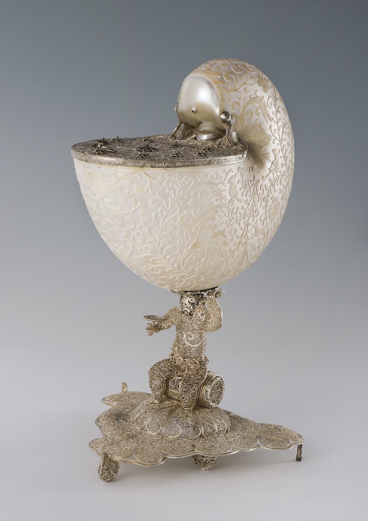 Nautilus cup (mid-17th century), possibly Goa.