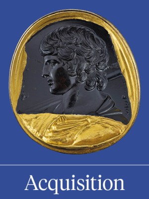 Intaglio with bust of Antinous (131–38 AD), Italy or Greece
