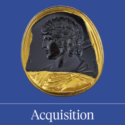 Intaglio with bust of Antinous (131–38 AD), Italy or Greece