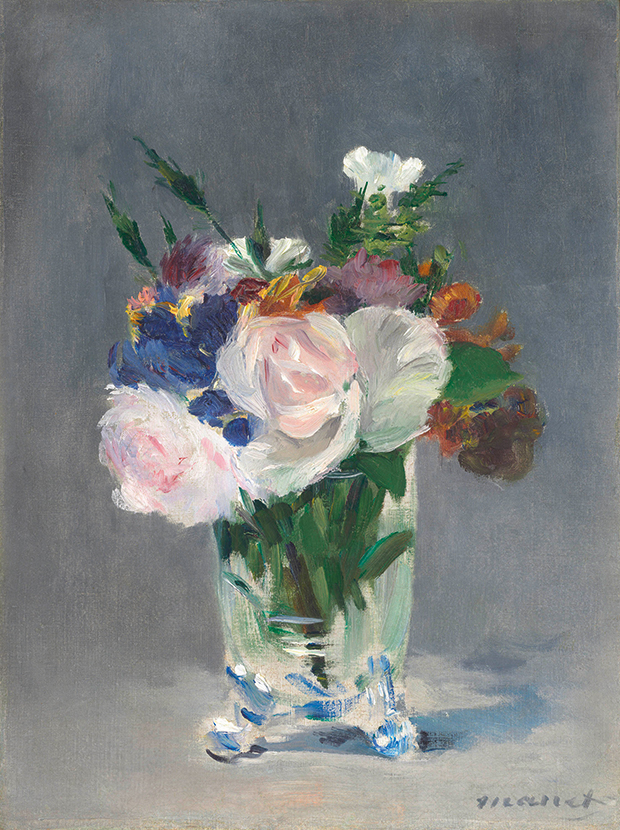 <em>Flowers in a Crystal Vase</em>, c. 1882, Édouard Manet (1832–83), oil on canvas, 32.7 × 24.5cm. National Gallery of Art, Washington, D.C.