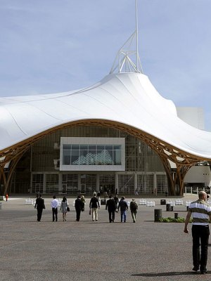 The exterior of the Centre Pompidou-Metz, photographed in 2010.