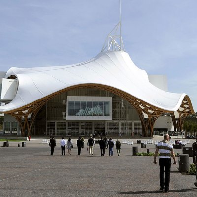 The exterior of the Centre Pompidou-Metz, photographed in 2010.