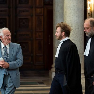 Pierre Le Guennec (left) leaving the courthouse in Lyon with his lawyers on September 24, 2019. Photo: Romain Lafabrègue/AFP via Getty Images