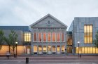 The Peabody Essex Museum in 2019 with its new wing designed by Ennead Architects on the right