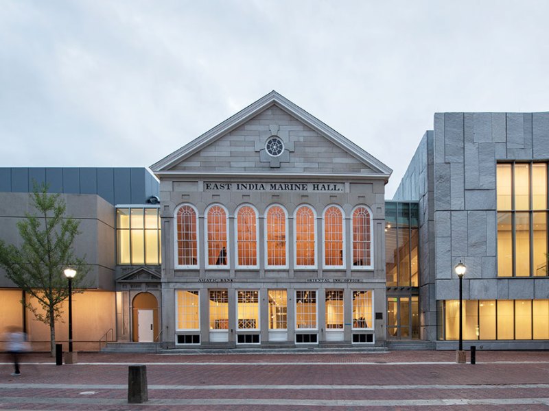 The Peabody Essex Museum in 2019 with its new wing designed by Ennead Architects on the right