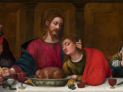 Last Supper (detail; c. 1560s), Plautilla Nelli.