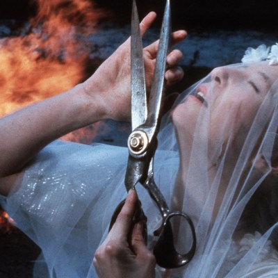 In the final scene of Derek Jarman’s film The Last of England (1987), Tilda Swinton’s unnamed character destroys her wedding dress on Dungeness Beach.