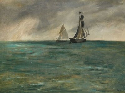 Édouard Manet, Stürmische See (Ships at Sea in Stormy Weather, 1873)