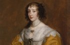 Queen Henrietta Maria (detail; 1636), Anthony van Dyck.
