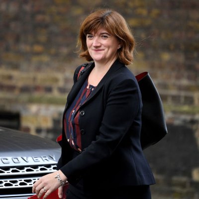 UK culture secretary Nicky Morgan arrives at Downing Street on 16 October 2019.