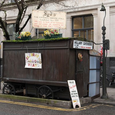 Syd’s coffee stall in 2019.