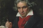 Beethoven with the manuscript for Missa Solemnis (detail; 1820), Joseph Karl Stieler.