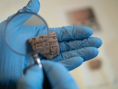 Clay tablet from Iraq, from between 2100 to 2000BC. Photo: Kyle Cassidy
