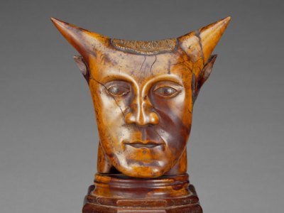 Head with Horns (detail; before 1894), artist unknown. J. Paul Getty Museum, Los Angeles