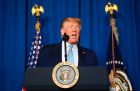 US President Donald Trump makes a statement on Iran at the Mar-a-Lago estate in Palm Beach Florida, on 3 January, 2020.