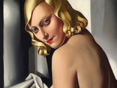 Portrait de Marjorie Ferry (detail; 1932), Tamara de Lempicka.