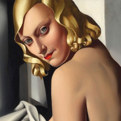 Portrait de Marjorie Ferry (detail; 1932), Tamara de Lempicka.