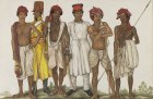 Six Recruits, (1815–16), attributed to the family of Ghulam Ali Khan, India, Haryana. Freer Gallery of Art and Arthur M. Sackler Gallery, Smithsonian Institution.