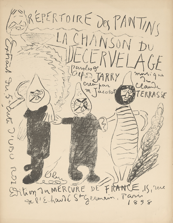 Illustration in Répertoire des Pantins: La chanson du décervelage (Paris: Mercure de France, 1898), Alfred Jarry and Claude Terasse.