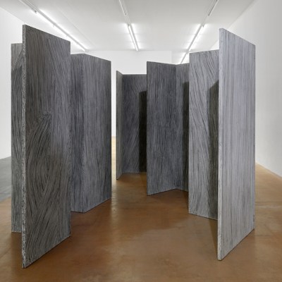 Installation view of ‘Rosemarie Castoro’ at MAMCO Geneva.
