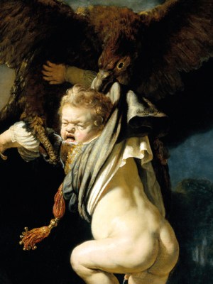 The Abduction of Ganymede (detail; 1635), Rembrandt van Rijn.