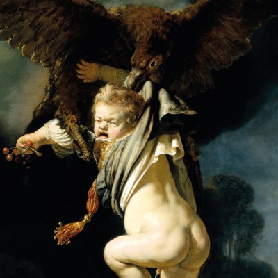 The Abduction of Ganymede (detail; 1635), Rembrandt van Rijn.