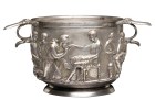 Silver cup showing Priam supplicating Achilles, Roman, 1st century. National Museum of Denmark. Photo: Roberta Fortuna and Kira Ursem; © National Museet Denmark Photo: Roberta Fortuna and Kira Ursem; © National Museet Denmark