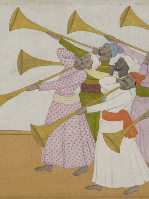 The Trumpeters (c. 1735–40), Nainsukh of Guler.
